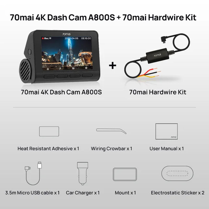 70mai A800S4K Dash Cam  