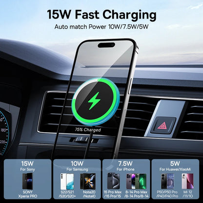 Baseus Magnetic Wireless Charger Car Phone Holder - Fast Charging