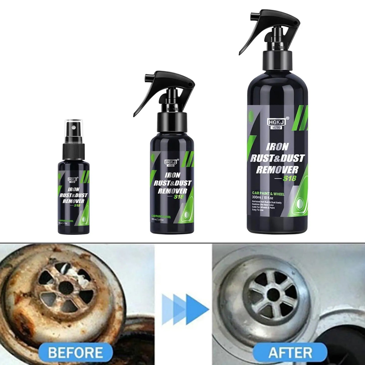 AutoSpree™ Rust Remover Spray for Car Wheels and Brake Discs