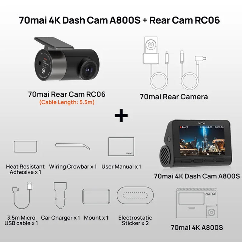 70mai A800S4K Dash Cam  