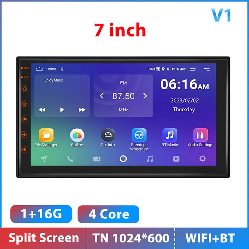 Android 12 Car Radio Autoradio 128G 2 Din 7"/9"/10" Universal WIFI GPS Car Audio Multimedia Player for Nissan Toyota Kia