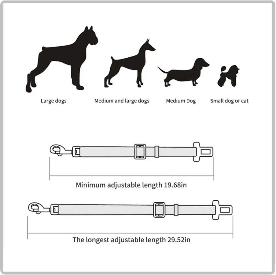 AutoSpree™ Adjustable Pet Car Seat Belt and Harness